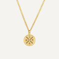 Custom Engraved Compass Necklace With Zircon
