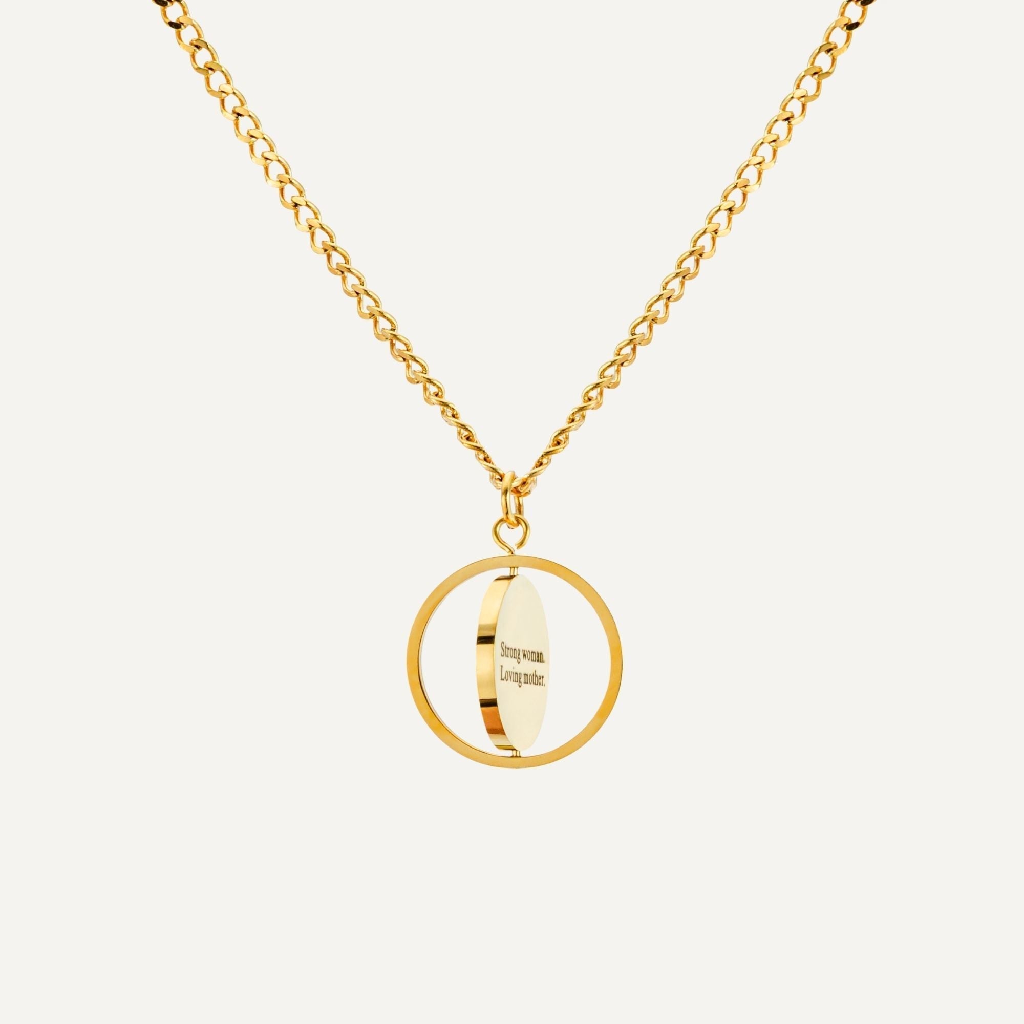 Custom Engraved Compass Necklace With Zircon