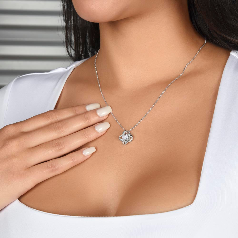 To My Wife – You Are Precious – Love Knot Necklace
