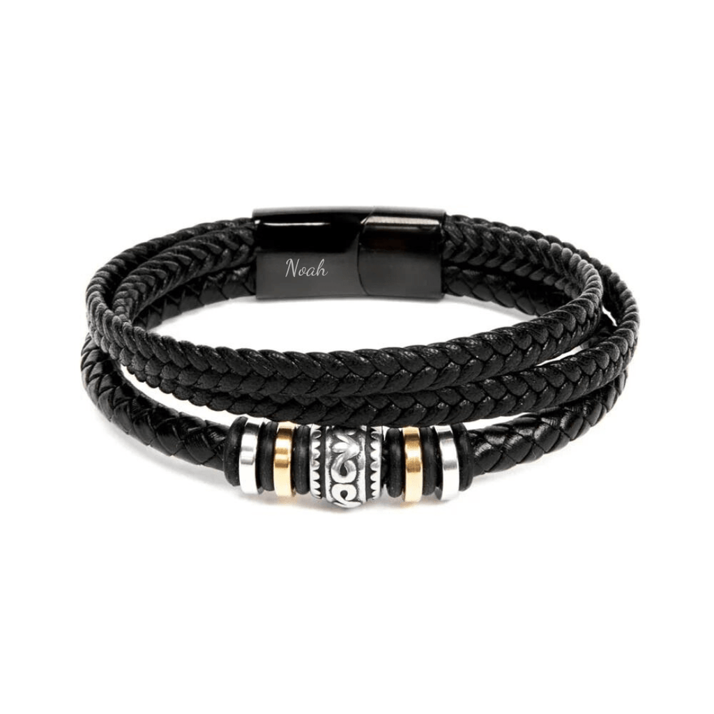Persoonlijke Lederen Armband voor Mannen - CustomLove.nl