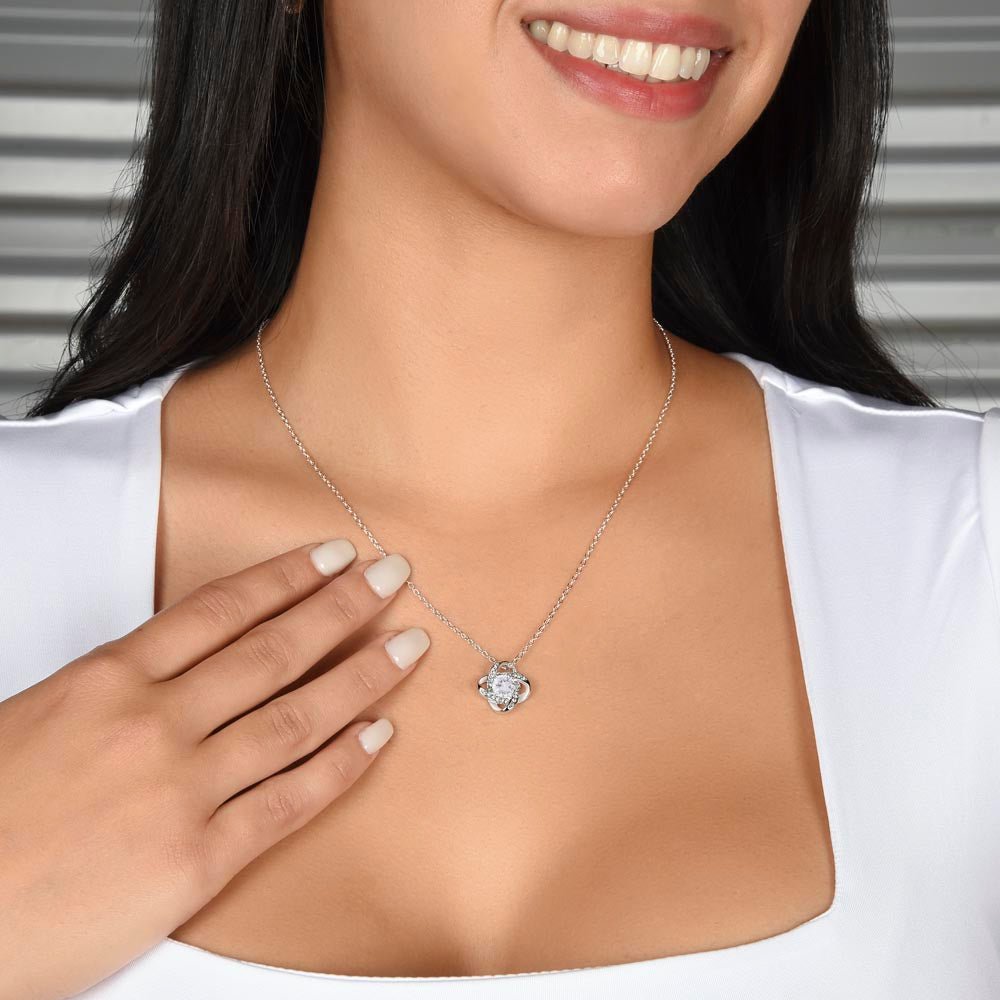 To My Mum - Eternal Rose Box - Love Knot Necklace