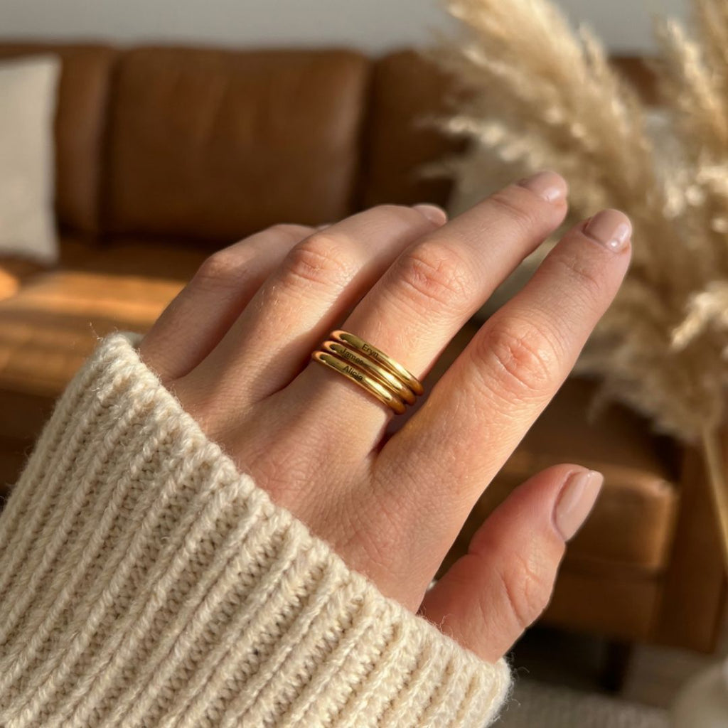 Stackable Name Rings