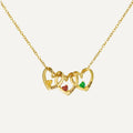 Personalized Birthstone Name Engraved Heart Necklace