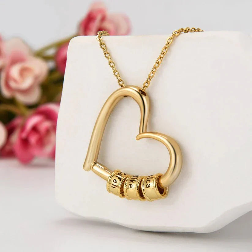To My Wife - Engraved Family’s Heart Necklace