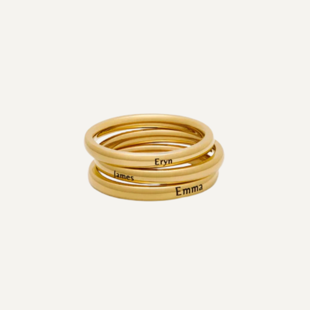 Stackable Name Rings
