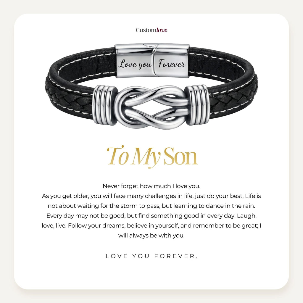 To My Son - Love You Forever - Infinity Linked Bracelet