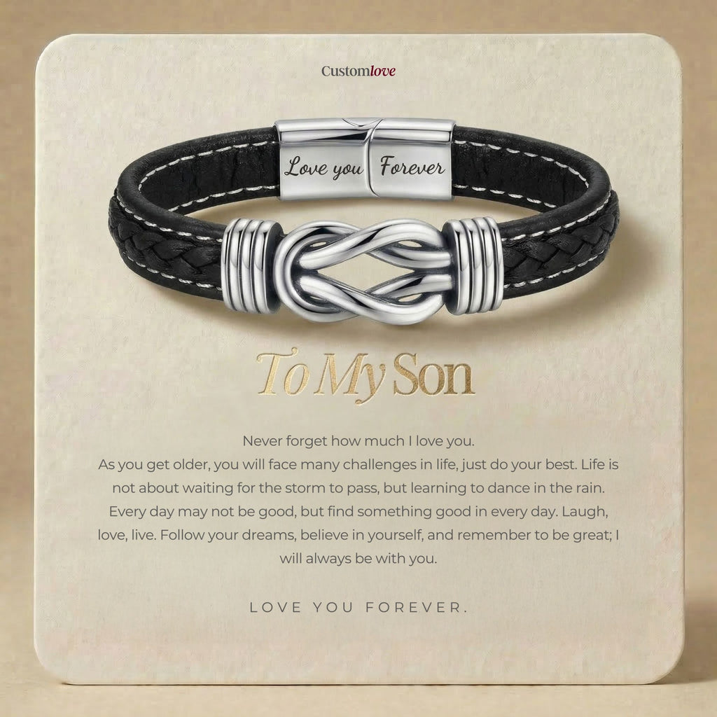 To My Son - Love You Forever - Infinity Linked Bracelet