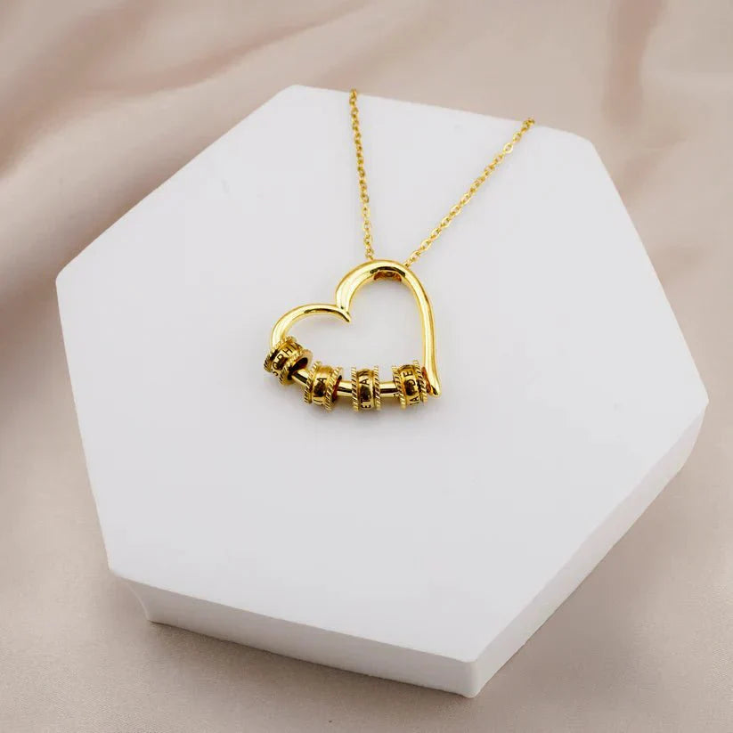 To My Wife - Engraved Family’s Heart Necklace