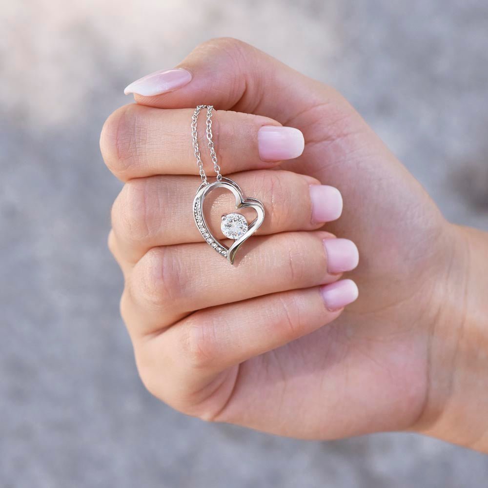To My Daughter – You Are Braver, Stronger, Smarter, and Loved – Heart Necklace