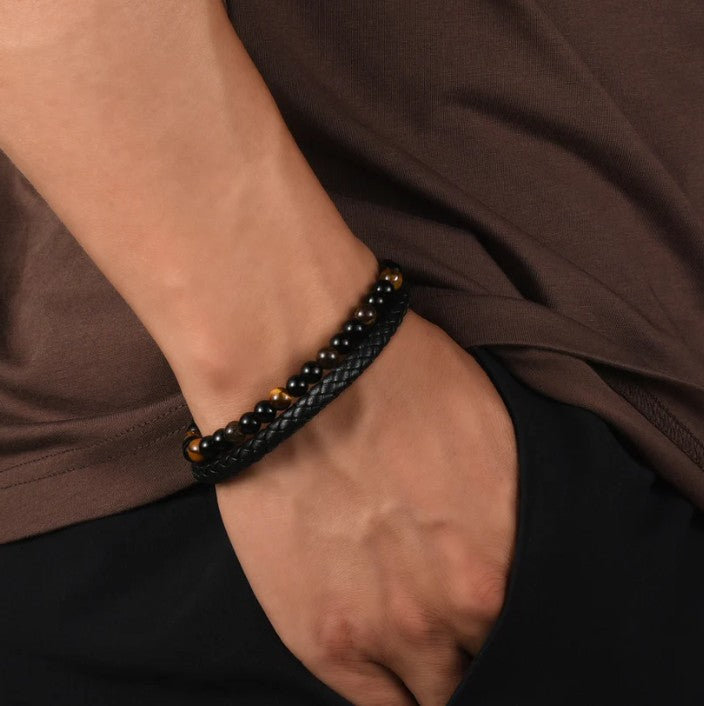 To My Son – Personalized Tiger Eye Protection Bracelet