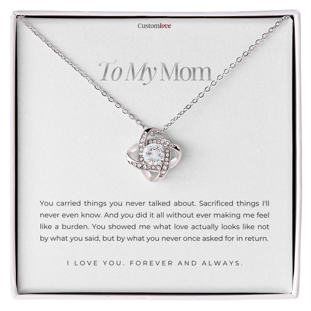 To My Mom - Love Knot Necklace