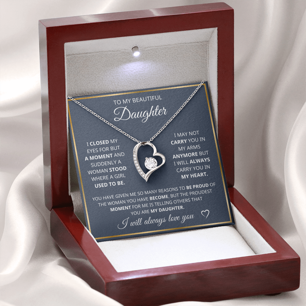 To My Daughter - Luxury Gift - Heart Necklace