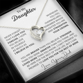 To My Daughter - I Will Always Love You - Forever Love Necklace